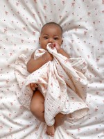 Little Pea_Cam Cam Βρεφική κουβερτούλα μουσελίνας,Bows 2